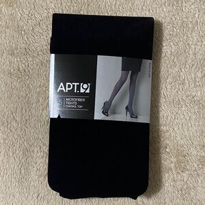 Apt. 9 Black Microfiber Control Top Tights